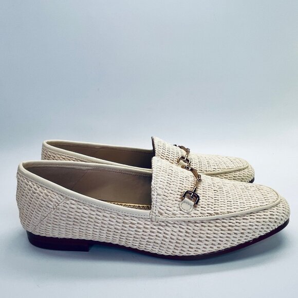 Sam Edelman Loraine Loafer Size 8.5M Linen Raffia Slip-On Flat Woven Shoe - Picture 4 of 16